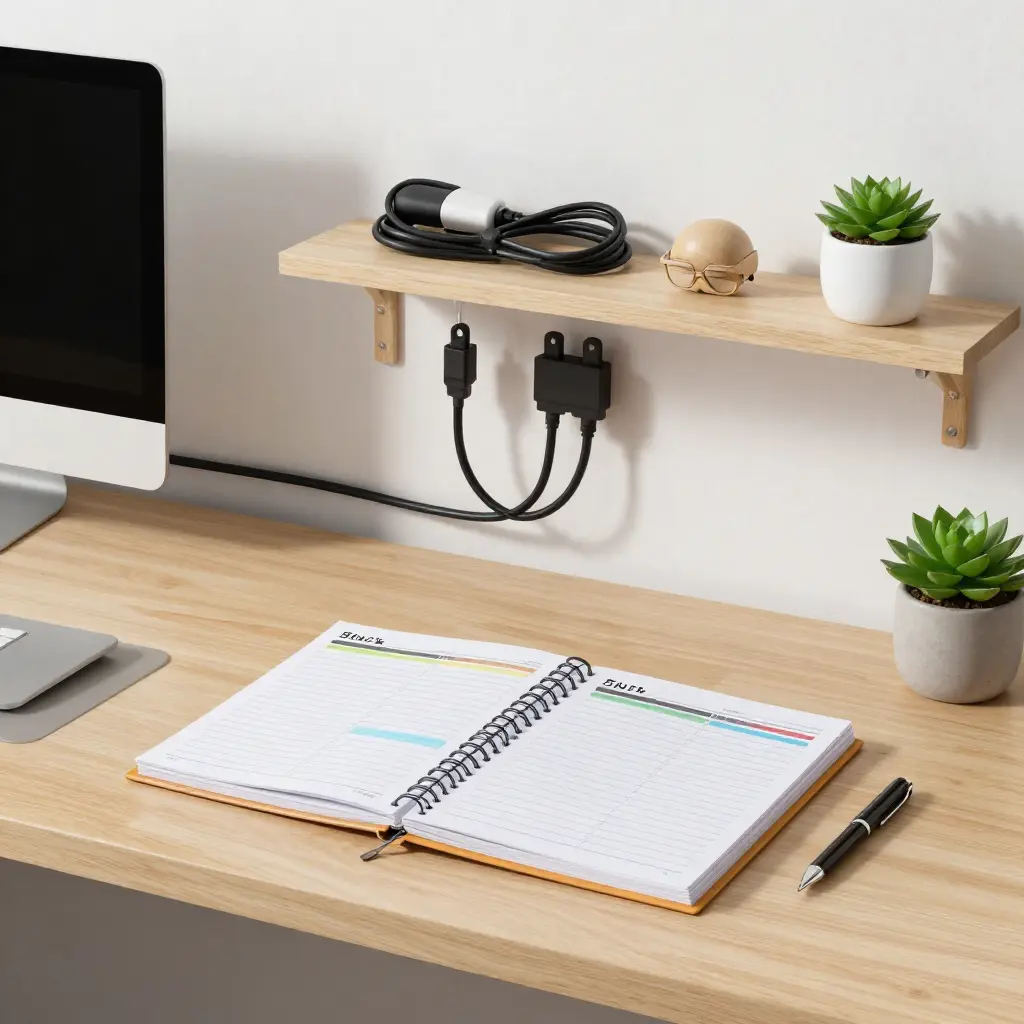 Modern organized workspace demonstrating effective personal organization
